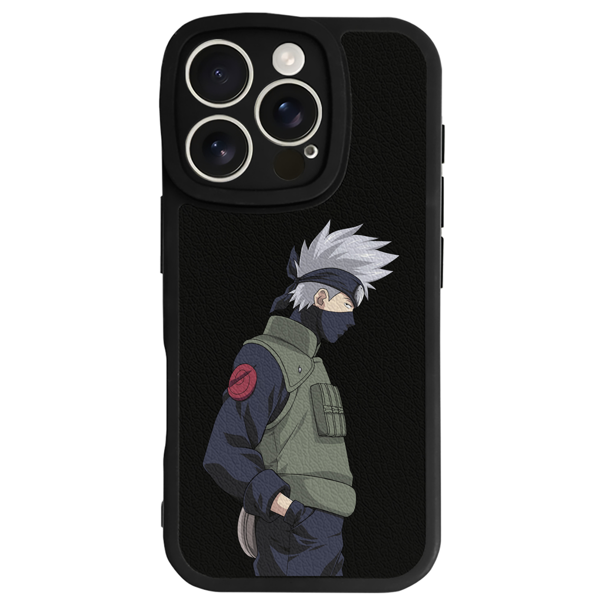 （画像用） NARUTO -ナルト- はたけ カカシ Hatake Kakashi 【iPhone 16シリーズ対応】シリコンスマホケース（レザー調） 材質：シリコン